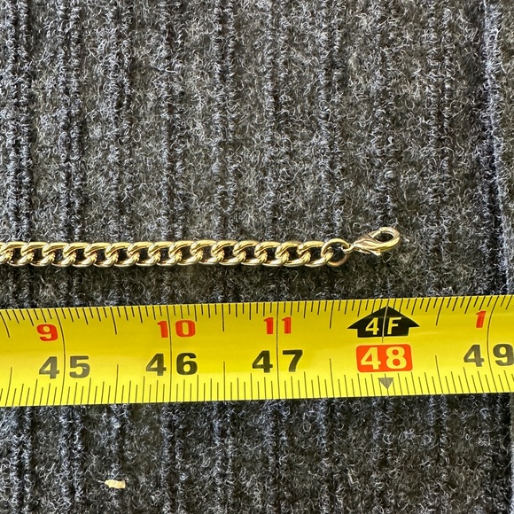 COACH Small Black Leather Purse with Gold Chain - Picture 8 of 11